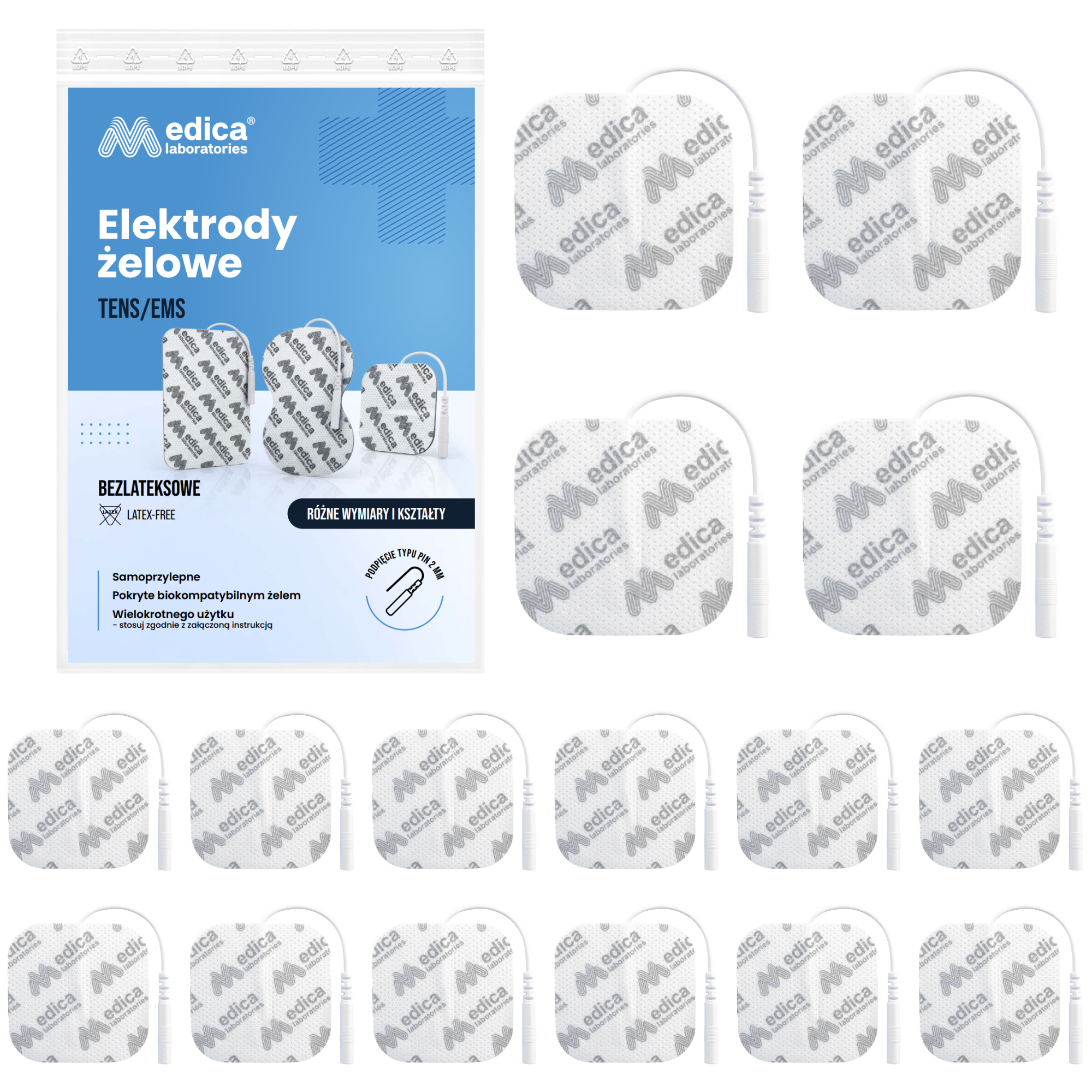 Zawartość zestawu 28 elektrod PIN